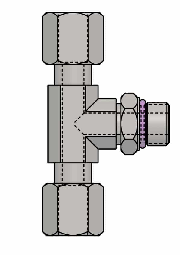 Flareless-Tube-Fittings-Adjustable-Branch-Tee