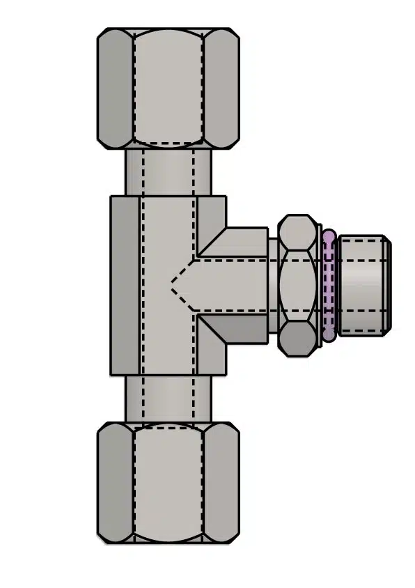 Flareless-Tube-Fittings-Adjustable-Branch-Tee