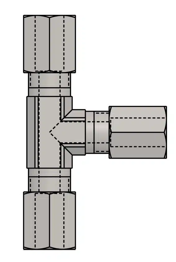 Flareless-Tube-Fittings-Tee Flareless-Tube-Fittings-Tee