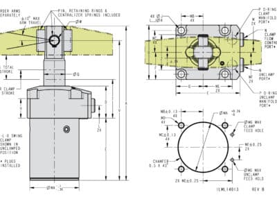 Clevis Plunger Top Flange Dimensions