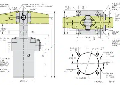 Clevis Plunger Top Flange Dimensions