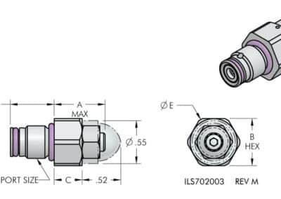 Precision In-Port Flow Control Dimensions