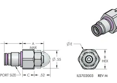 Precision In-Port Flow Control Dimensions