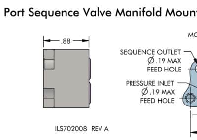 In the Port Sequence Valve In-Line Adapter Block