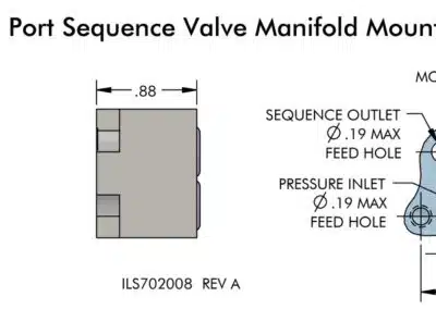 In the Port Sequence Valve In-Line Adapter Block