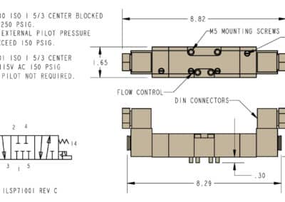 Manifold Mount Solenoid Valve Dimensions