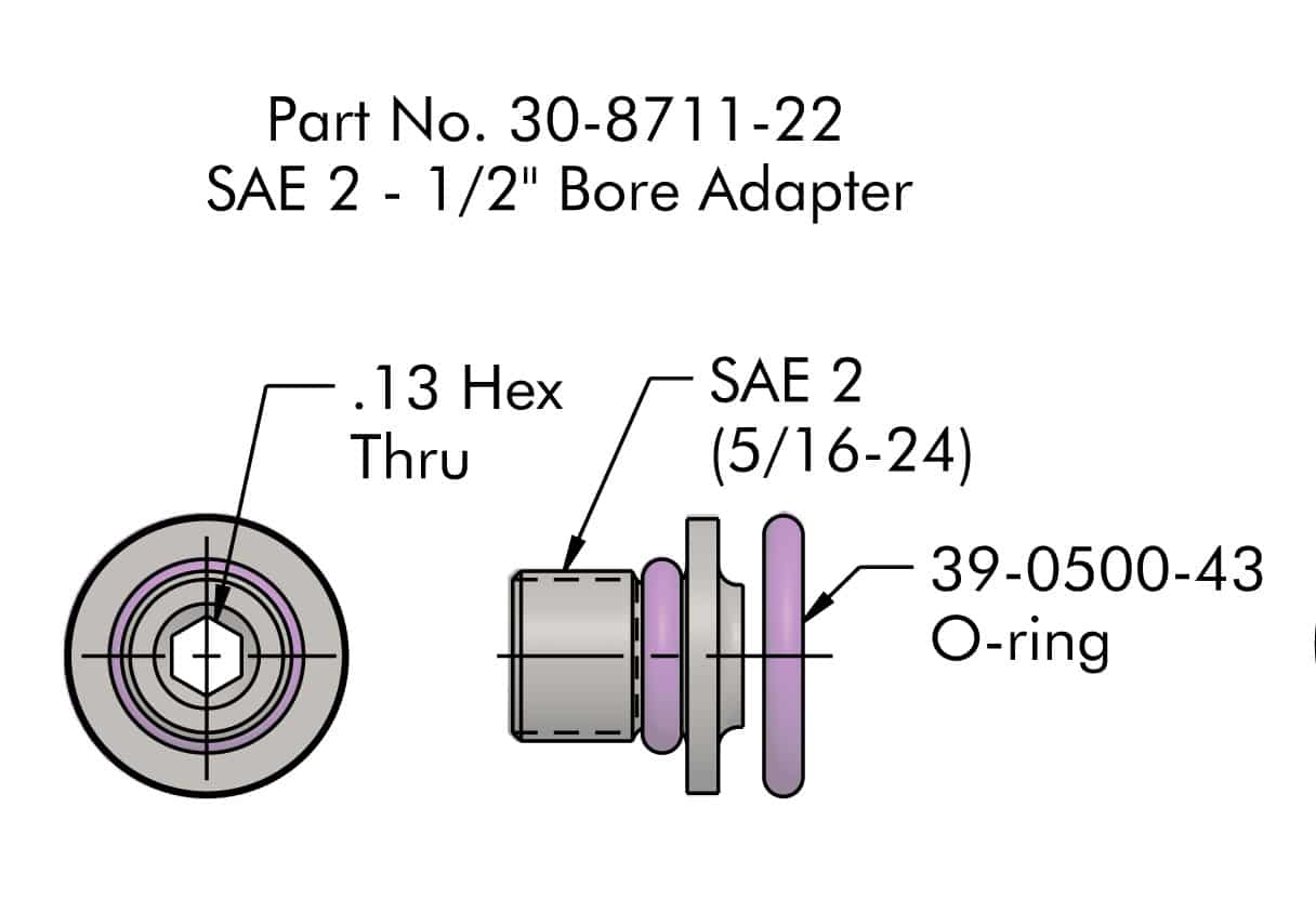 SAE-2-Half-Bore-Adapter