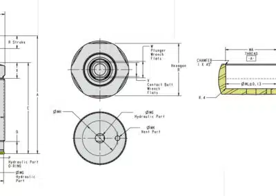 Spring Advance Cartridge Work Supports Dimensions