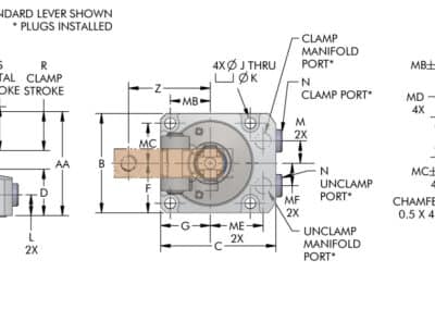 TuffLink 360 Rotary Lug Link Clamps Dimensions