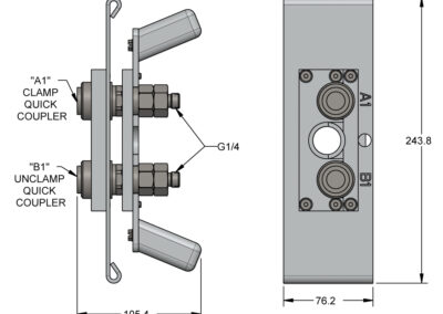 Two Handed Operating Handle