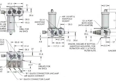 External Accumulator with Air Dimensions