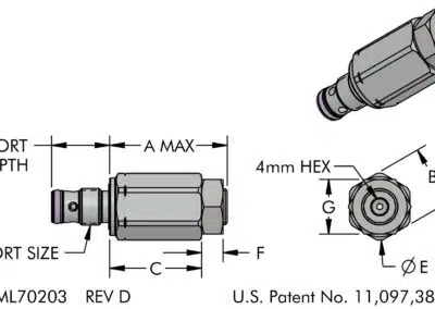 In The Port Sequence Valve Dimensions
