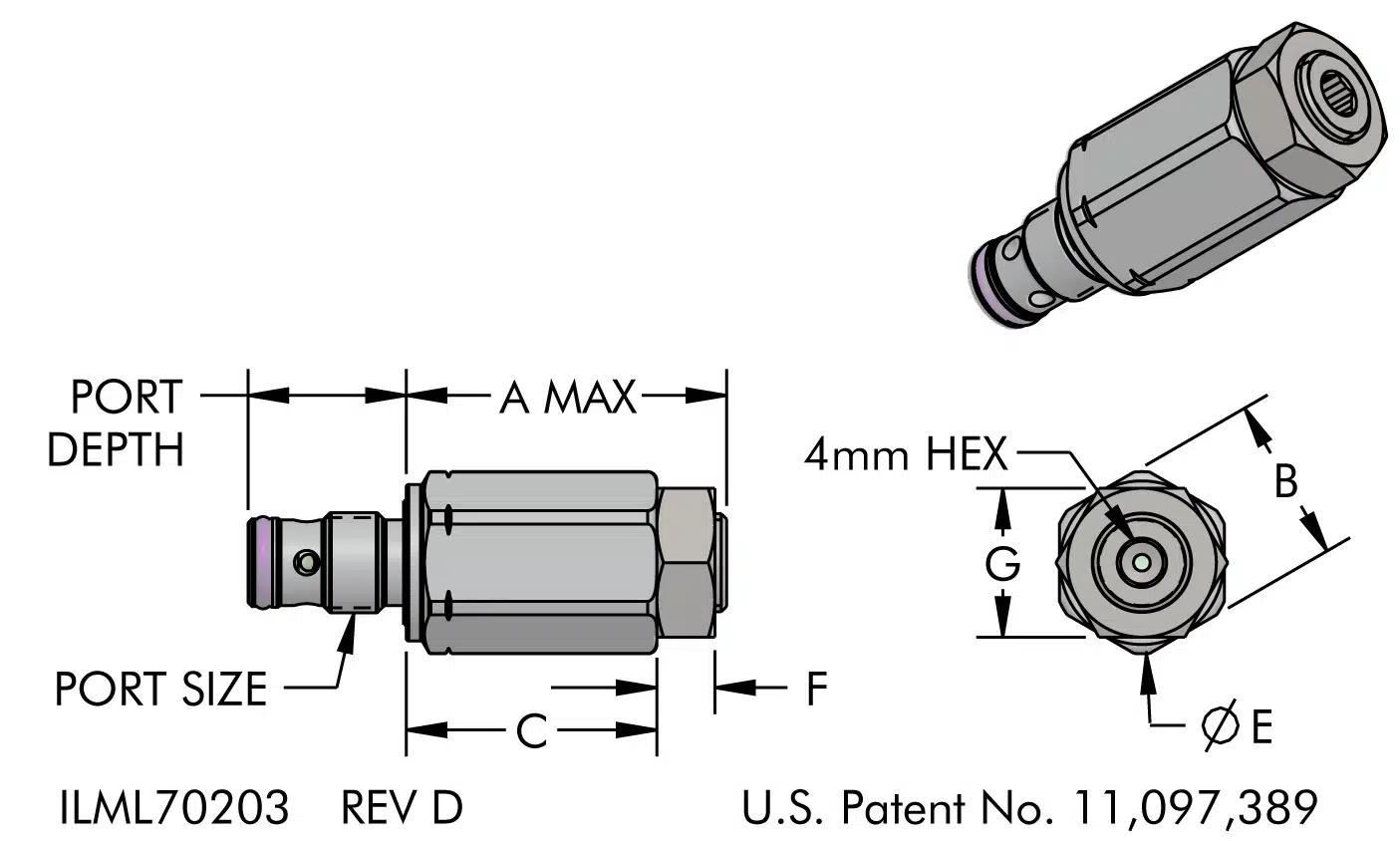 ilml70203 In The Port Sequence Valve Dimensions