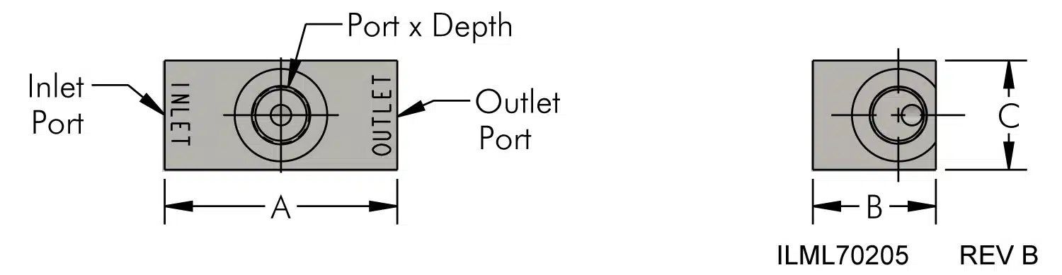 ilml70205 In the Port Sequence Valve In-Line Adapter Block