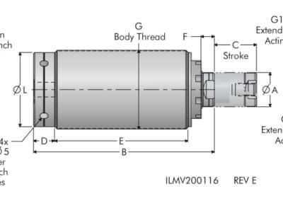 Threaded Cylinders Dimensions