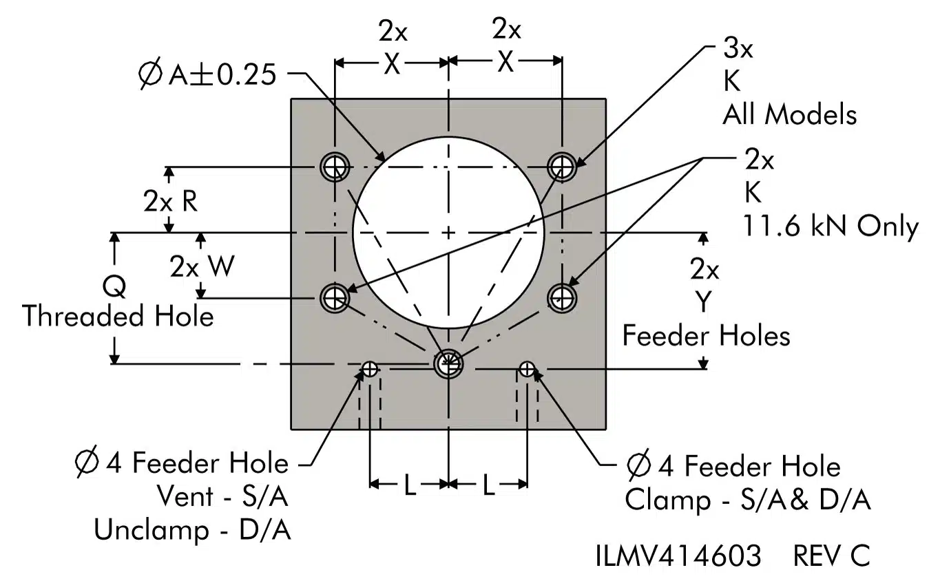 ilmv414603 Top Flange Swing Clamps Mounting