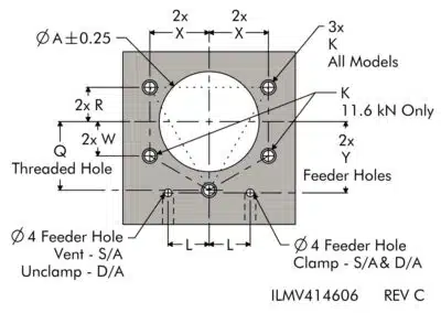 Top Flange Long Stroke Swing Clamp Mounting