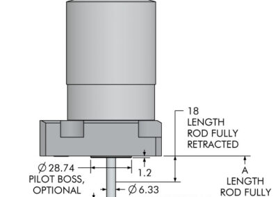 Low Profile Rod Position Sensing Dimensions