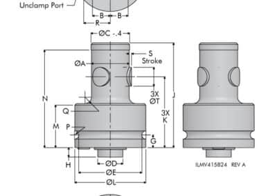 Small Bore, 3 Point Contact Dimensions