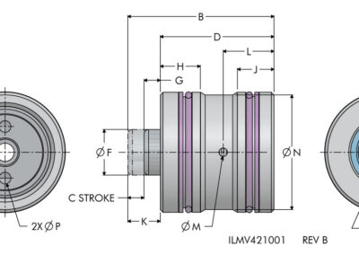 Slip-In Cartridge Mount Pull Dimensions