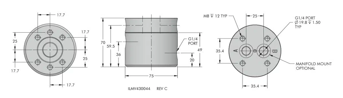 ilmv430044 Two Path Rotary Union Specifications