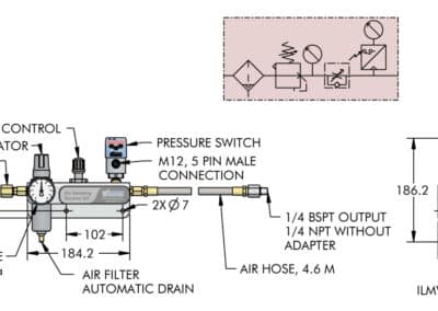 Air Sensing Control Kit Dimensions