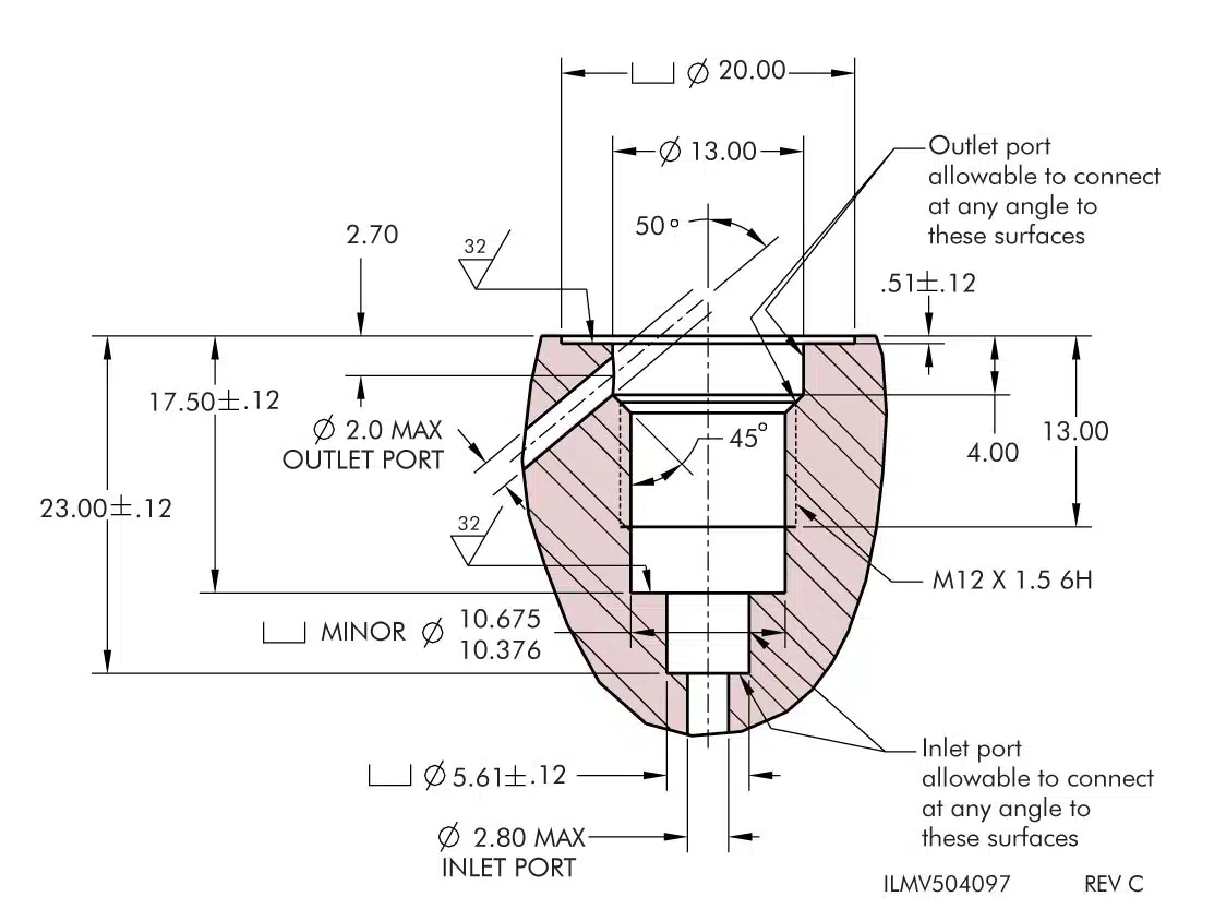 ilmv504097 Pneumatic Confirmation Valve Cavity