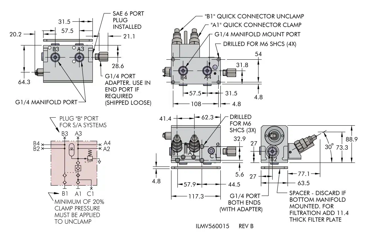 ilmv560015 Integral Accumulator Dimensions