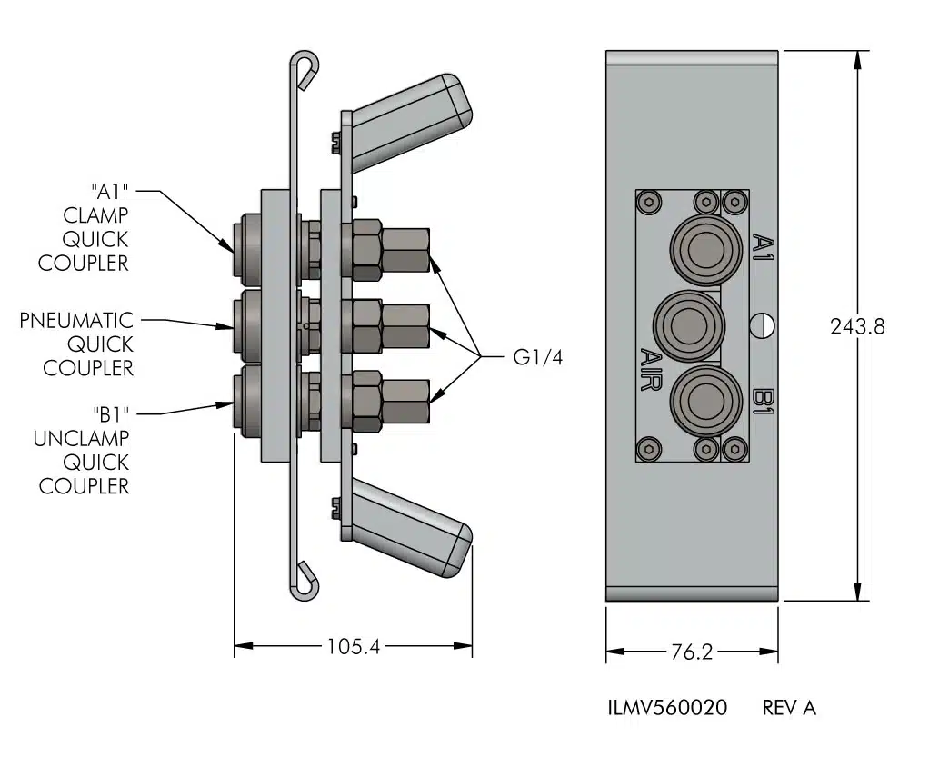 ilmv560020 Two Handed Operating Handle with Air Specifications