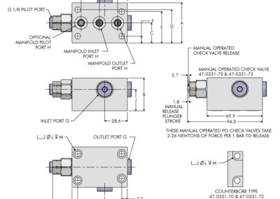 Pilot Operated Check Valve Dimensions