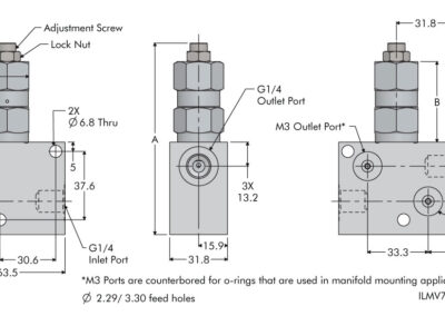 Sequence Valve Dimensions