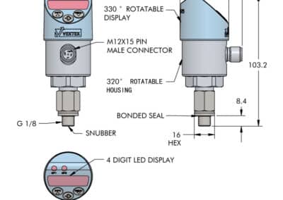 Powered LED Display Electronic Pressure Switch Specifications