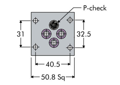 CETOP 3 Mounted Pressure Check Valve Sandwich Plate Specifications