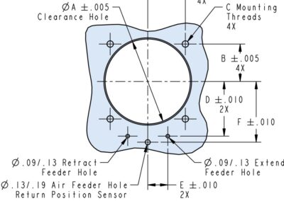 Top Flange Position Sensing Double Acting Mounting Workholding