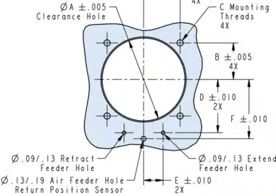 Top Flange Position Sensing Double Acting Mounting Workholding