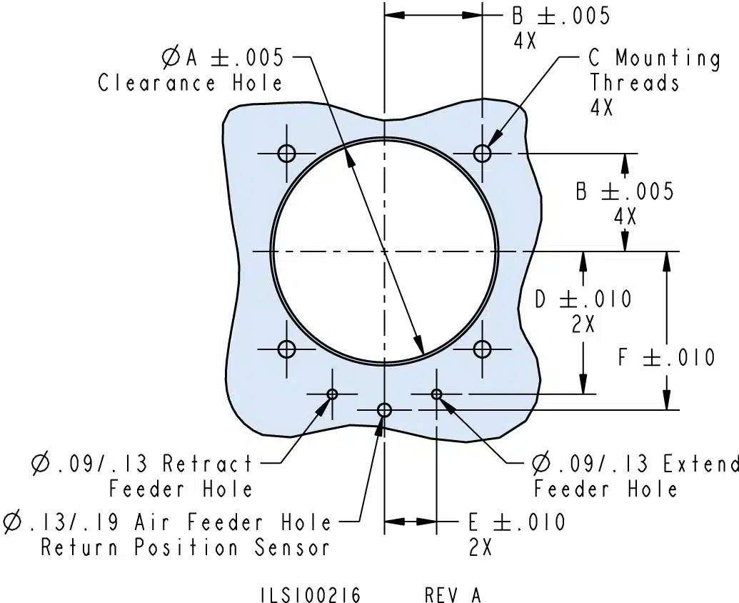 ils100216 Top Flange Position Sensing Double Acting Mounting