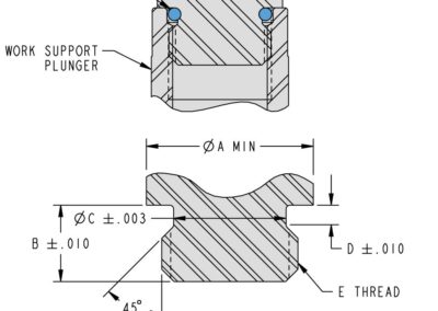 Top Flange Position Sensing Double Acting Custom Contact Bolt Workholding