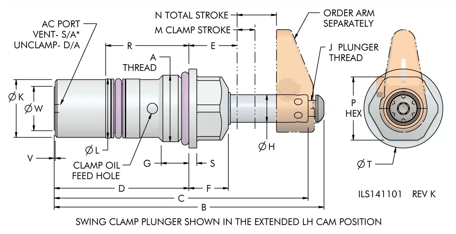 ils141101 TuffCam™ Cartridge Mount Swing Clamps