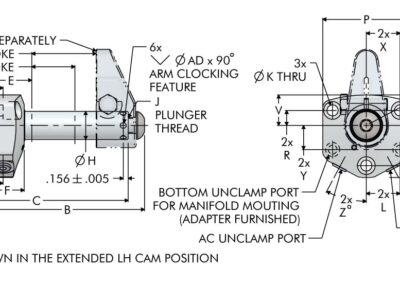 TuffCam™ Swing Clamps Top Flange Long Stroke