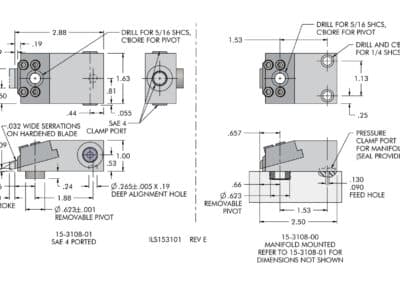 Edge Clamps Dimensions