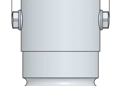 Centering Clamp, Large Bore, 2 Point Contact Drawing