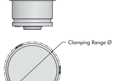 Centering Clamp, Large Bore, 3 Point Contact