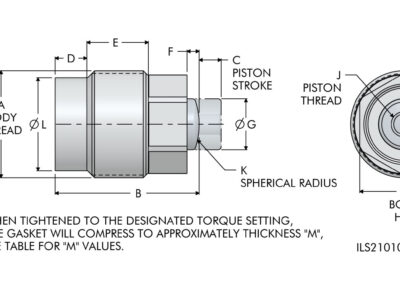 Cartridge Mount Mini Cylinder Dimensions