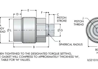Cartridge Mount Mini Cylinder Dimensions