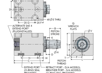Block Manifold Mount Cylinder Dimensions