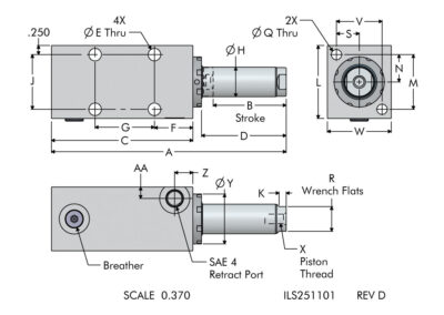 Block Pull Cylinder Dimensions