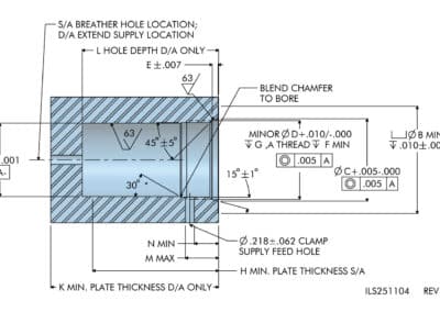 Cartridge Mount Push Pull Cylinder Cavity