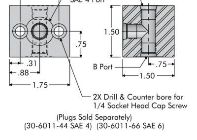 Hydraulic Junction Manifolds Dimensions - 3 Port