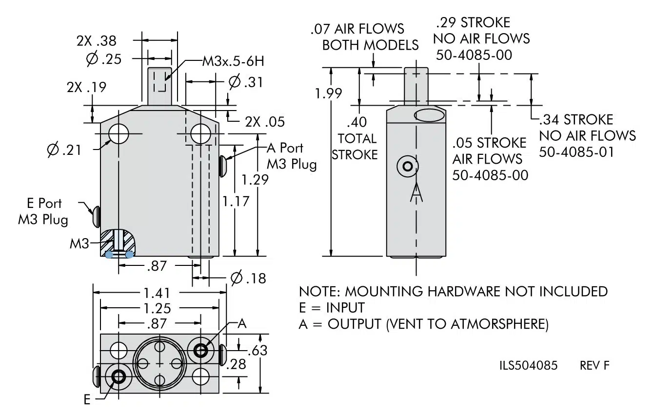 ils504085 Pneumatic Confirmation Valve - BLOCK