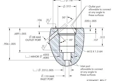 Pneumatic Confirmation Valve, Cartridge Cavity